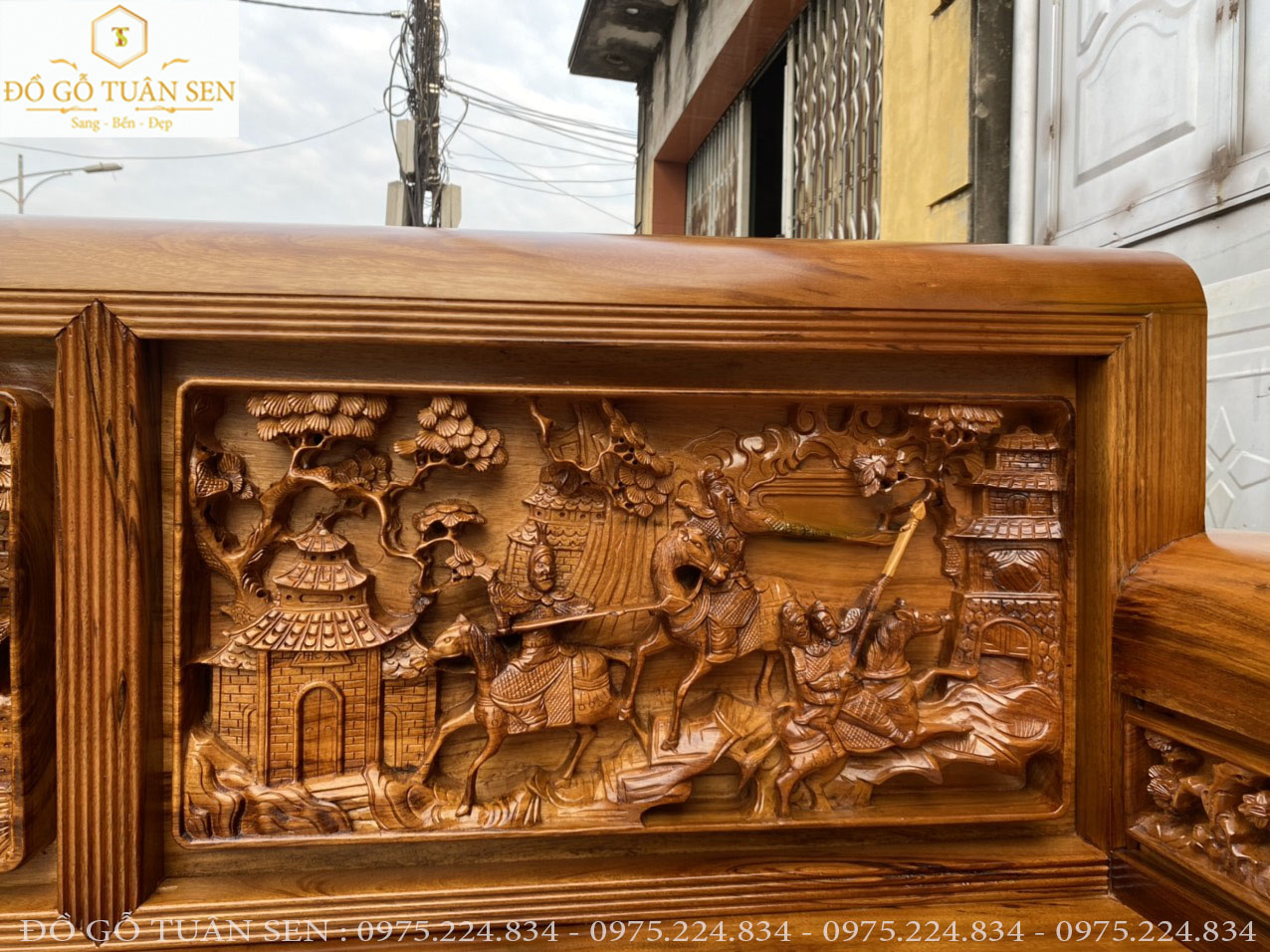 hình ảnh bộ Trường kỷ  gỗ gụ ta quảng bình 